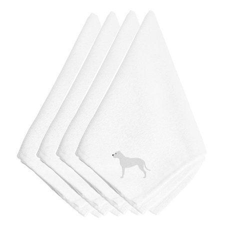 CAROLINES TREASURES Dogo Argentino Embroidered Napkins, Set of 4 BB3467NPKE